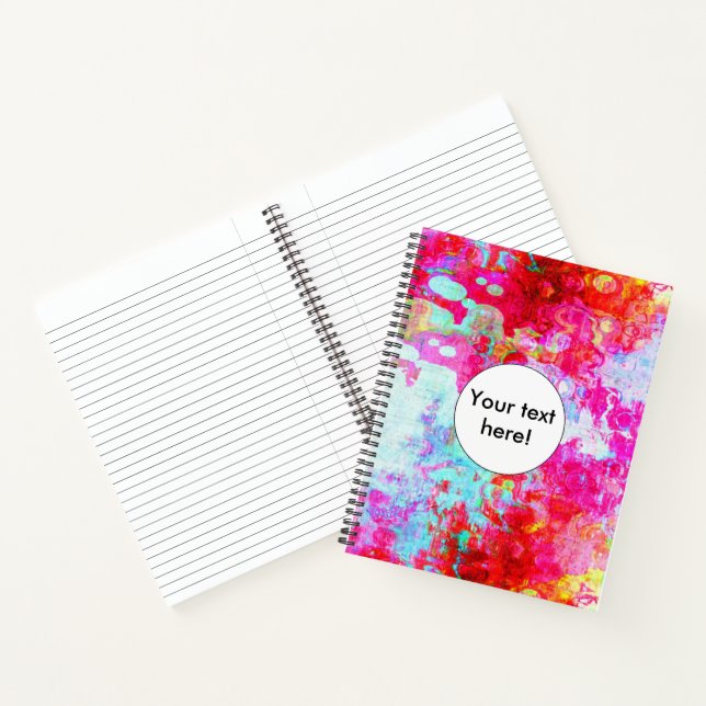 Cuaderno Textura roja rosa (Interior)