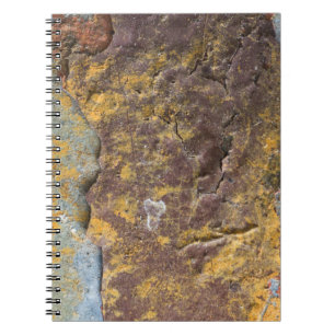 Cuaderno Textura rústica con pintura chapucera en una pared