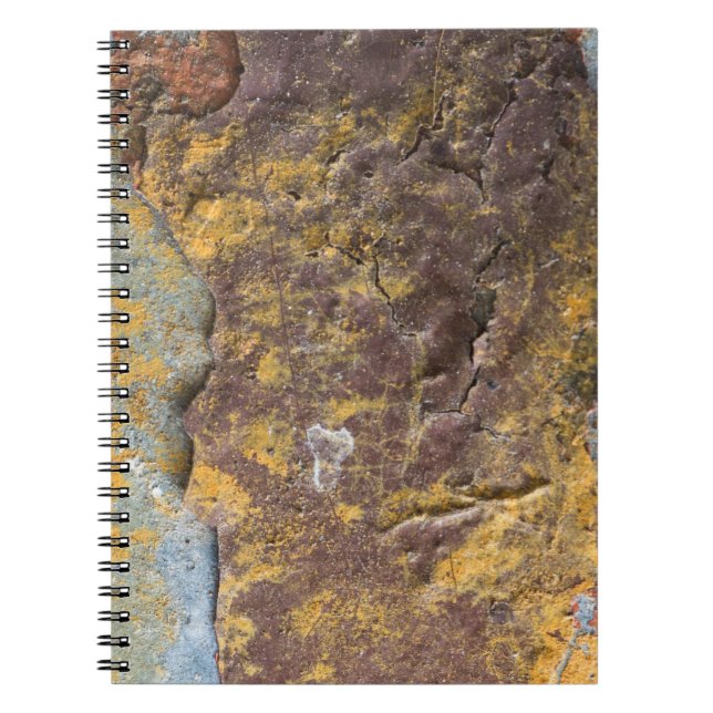 Cuaderno Textura rústica con pintura chapucera en una pared (Frente)