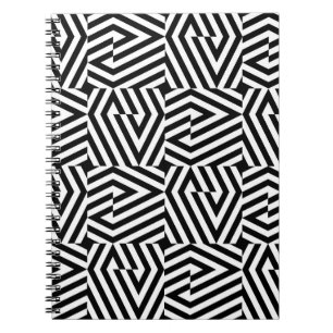 Cuaderno Textura sin foco con banda negra oblicua geométric