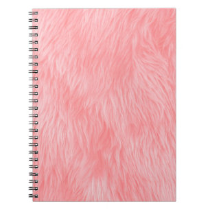 Cuaderno Textura suave de pieles de lana rosada