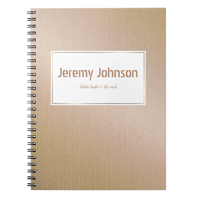 Cuaderno Textura superficial de oro abstracta (Frente)