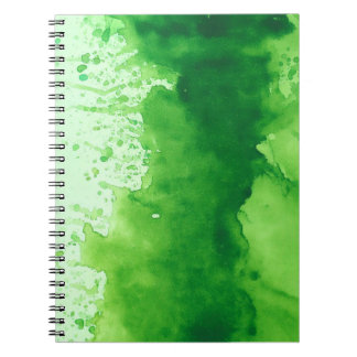 Cuaderno textura verde acuarela