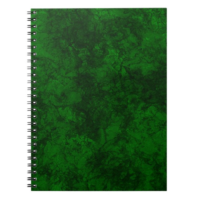 Cuaderno Textura verde oscuro textura de granito de mármol  (Frente)