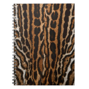 Cuaderno Textura vintage de fondo de leopardo