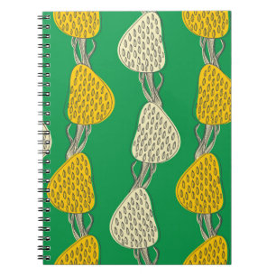 Cuaderno Textura vintage sin soldadura con árboles de dibuj