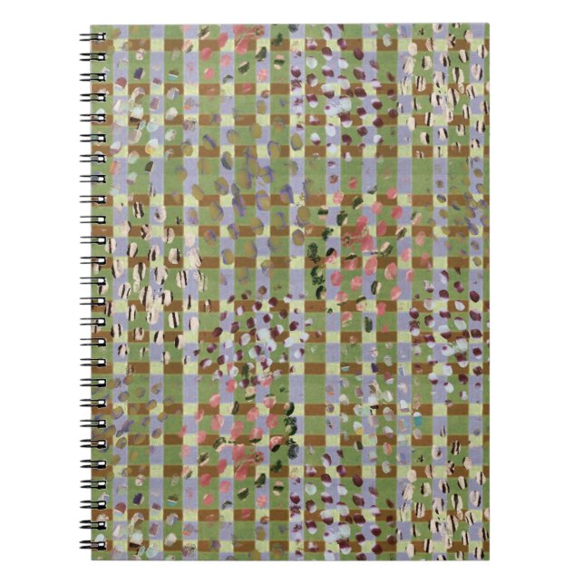 Cuaderno Textured Pointillism Grid Pattern Artwork (Frente)