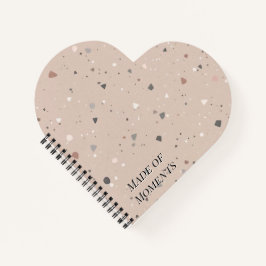 Cuaderno Textured Terrazzo Pattern | Mocha Mousse Elegance