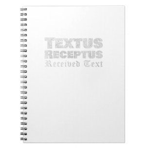 Cuaderno Textus Receptus Palabra Latina Para El Texto Recib