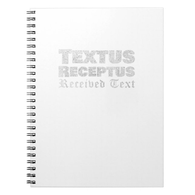 Cuaderno Textus Receptus Palabra Latina Para El Texto Recib (Frente)