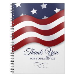 Cuaderno Thank You For Military Service Spiral Notebook