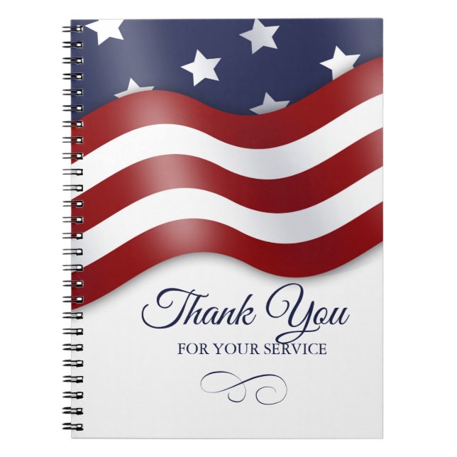 Cuaderno Thank You For Military Service Spiral Notebook (Frente)