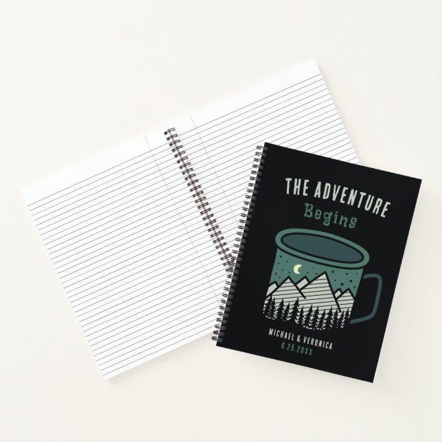Cuaderno The Adventure Begins Notebook Journal Coffee Cup (Interior)