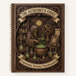 Cuaderno The Alchemist's Codex 3D Wood Carved Journal