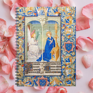 Cuaderno The Annunciation Medieval Illuminated Manuscript