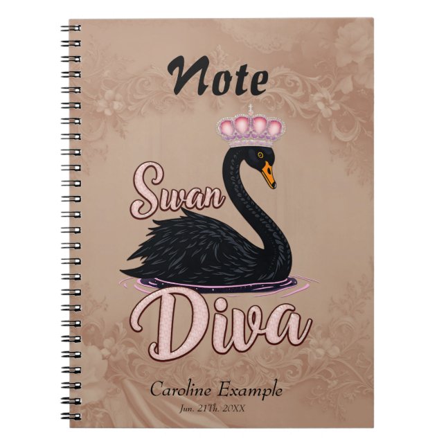 Cuaderno The black swan, queen of the water (Frente)