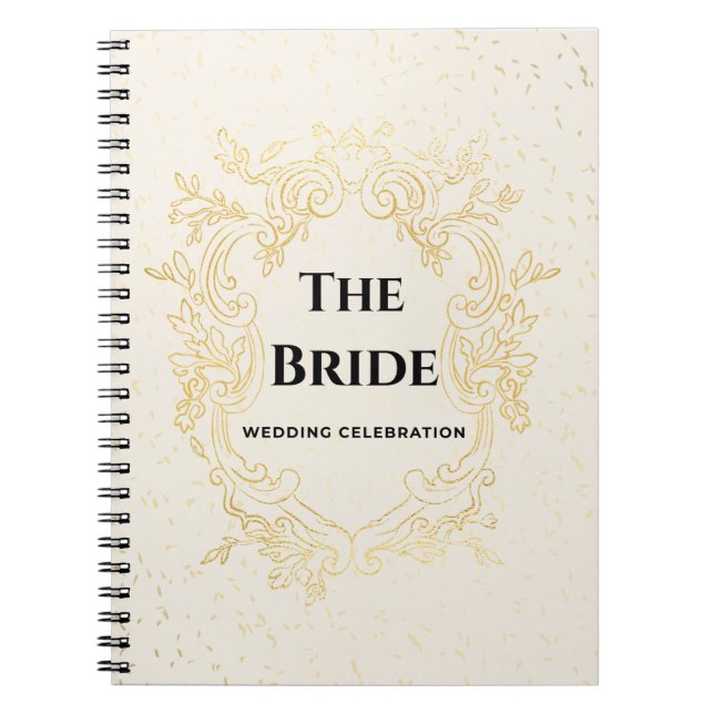 Cuaderno The Bride – Gold Frame Wedding Design notebook (Frente)