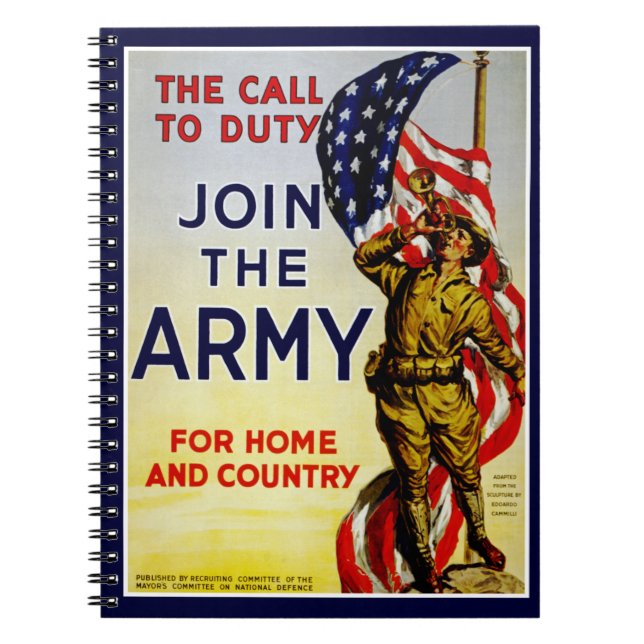 Cuaderno The Call to Duty ~ Join the Army (Frente)