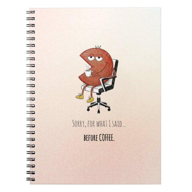 Cuaderno The Coffee-Powered Funny Retro Style (Frente)