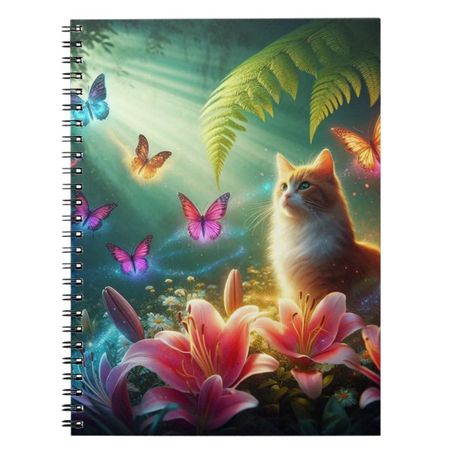 Cuaderno The Curious Cat & Her Butterflies (Frente)