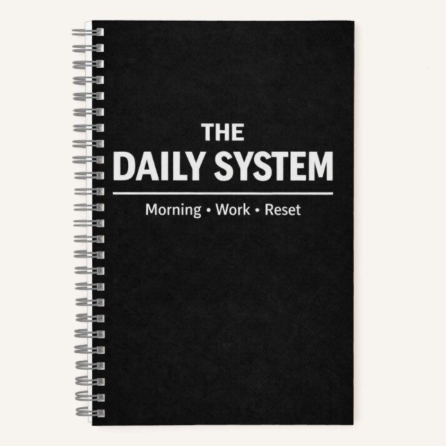 Cuaderno The Daily System Planner Morning Work Reset (Anverso)