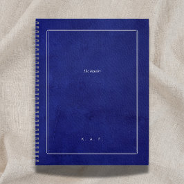 Cuaderno The Inquiry | Indigo Leather & Silver Graduation