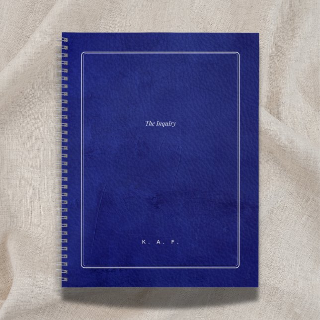 Cuaderno The Inquiry | Indigo Leather & Silver Graduation  (Subido por el creador)