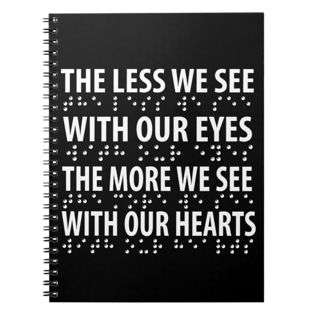 Cuaderno The Less We See With Our Eyes - Blindness Braille (Frente)