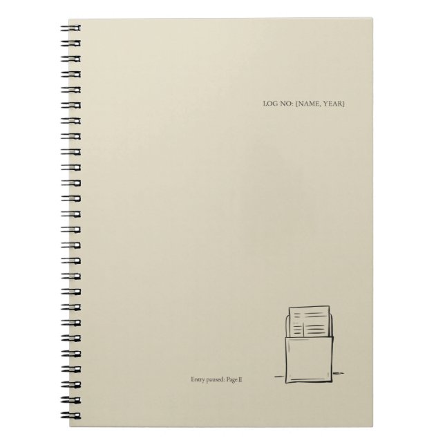 Cuaderno The Library Stamp Minimalist Book Lover Notebook  (Frente)