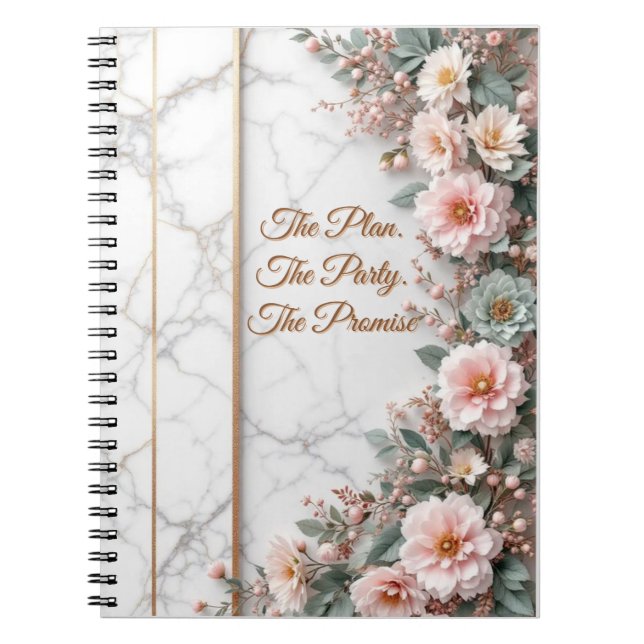 Cuaderno The Master Plan | Art Deco Gold Foil Wedding (Frente)