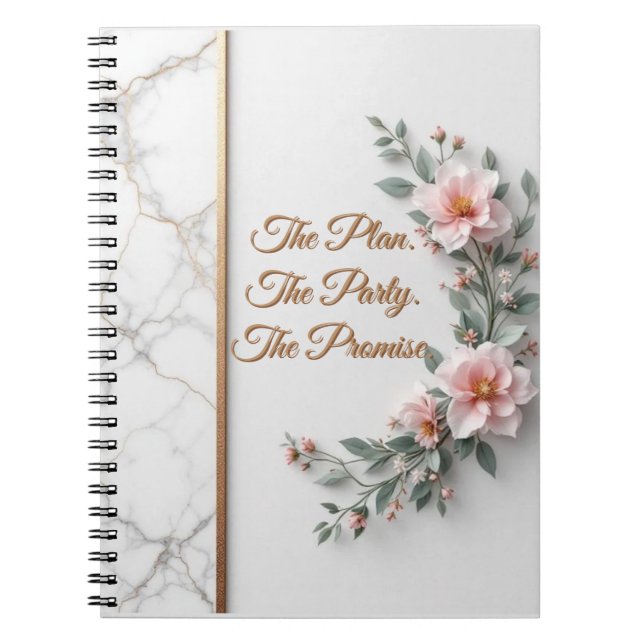 Cuaderno The Master Plan | Luxe Marble & Floral Wedding (Frente)