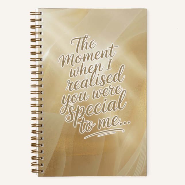 Cuaderno The Moment I Knew You Were Special (Anverso)