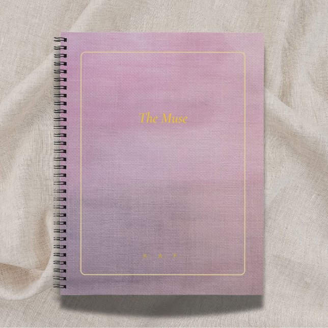 Cuaderno The Muse | Mauve Linen Personalized Poetry Journal (Subido por el creador)