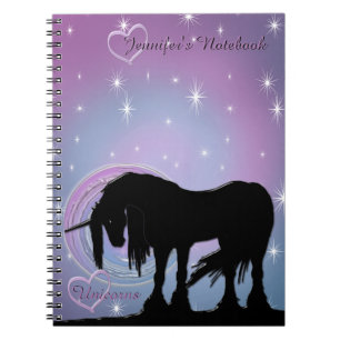 Cuaderno The Mystical Black Unicorn (Pastel Swirl)