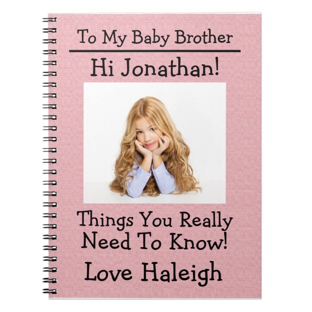 Cuaderno The New Big Sister - Notes to the Baby - (Frente)