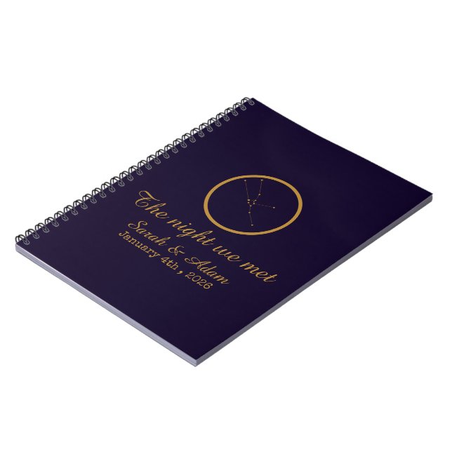 Cuaderno The Night We Met Star Map –Celestial love design (Lado Izquierdo)