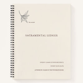 Cuaderno The Olive Branch- Minimalist Sacramental Notebook 