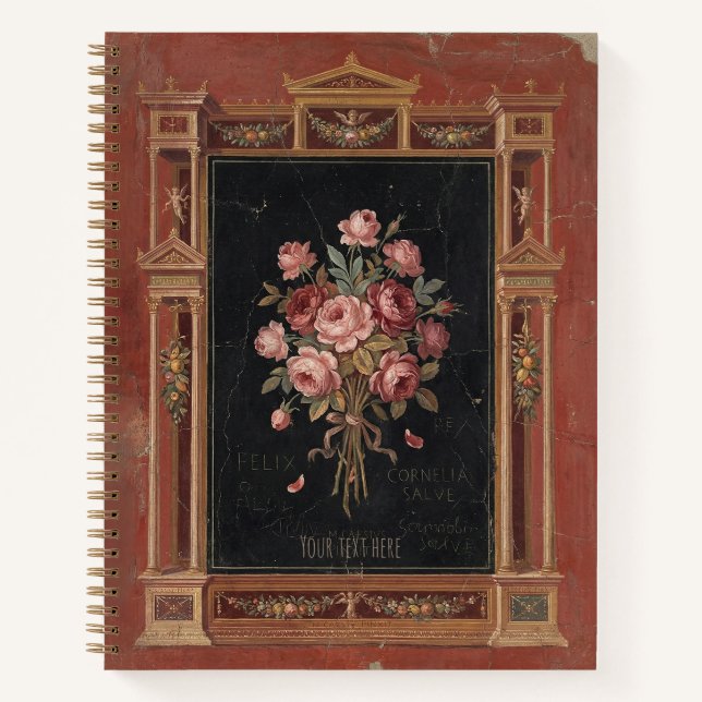 Cuaderno The Pompeian Rose: Ancient Roman Fresco Floral (Anverso)