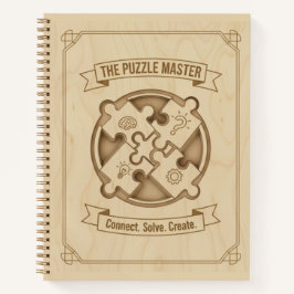 Cuaderno The Puzzle Master Connect Solve Create Wood 