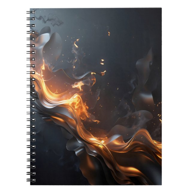 Cuaderno The Quiet Flame – Smoldering Gold & Black  (Frente)