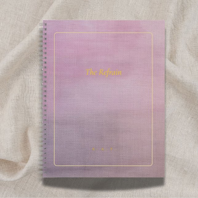 Cuaderno The Refrain | Personalized Mauve Poem Notebook (Subido por el creador)