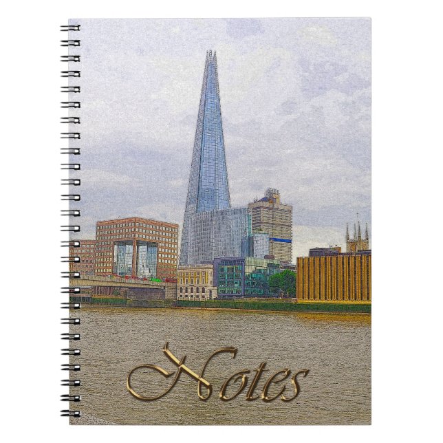 Cuaderno The Shard, Thames River, Londres, Inglaterra (Frente)