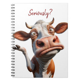 Cuaderno The Silly Cow - "¿En serio?" Diseño de comillas di