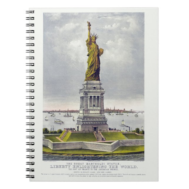 Cuaderno The Statue of Liberty, The Great Bartholdi Statue (Frente)