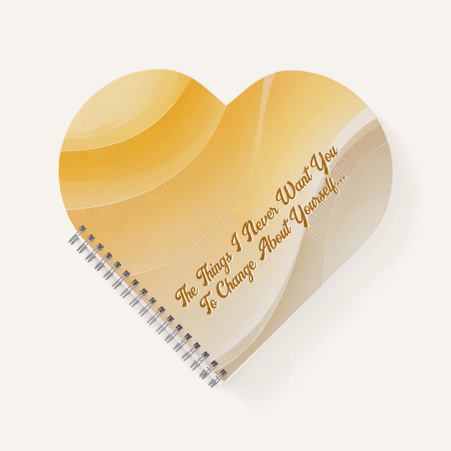 Cuaderno The Things I Never Want You to Change (Anverso)