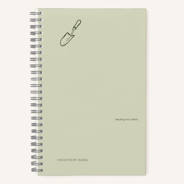 Cuaderno The Trowel -Botanists Pause- Minimalist (Anverso)