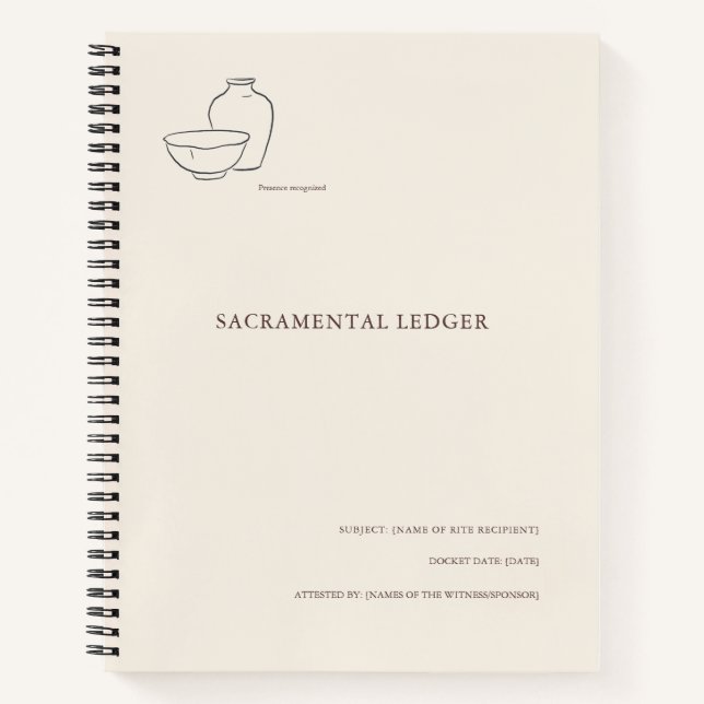 Cuaderno The Vessel- Minimalist Sacramental Notebook  (Anverso)