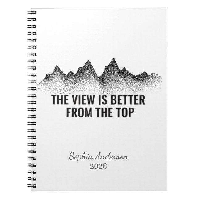 Cuaderno The View Is Better From The Top I Personalized (Frente)