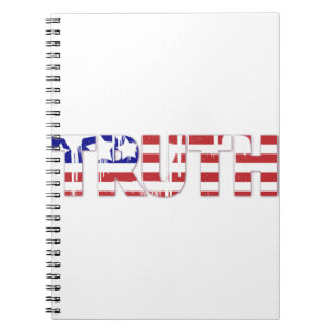 Cuaderno The word " Truth"  with American flag