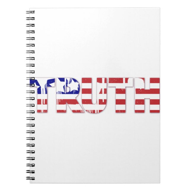 Cuaderno The word " Truth"  with American flag (Frente)